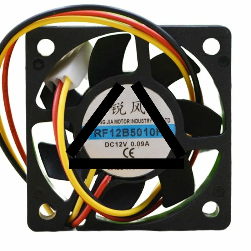 RUIFENG RF12B5010H DC 12V 0.09A 3 Wires Axial Cooling Fan