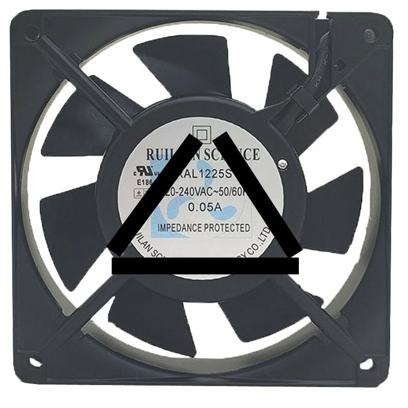 RUILIAN SCIENCE RAL1225S1 AC 220-240V 0.05A 2 Wires Axial Cooling Fan