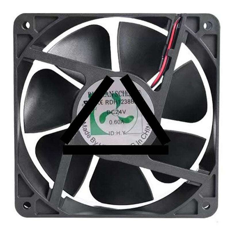 RUILIAN SCIENCE RDH1238B2 DC 24V 0.60A 2 Wires Axial Cooling Fan