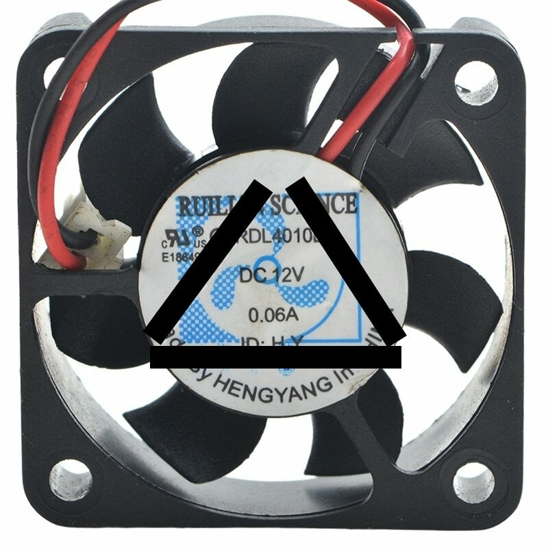 RUILIAn SCIENCE RDL4010B DC 12V 0.06A 2 Wires Axial Cooling Fan