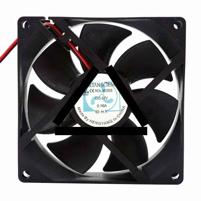 RUILIAN SCIENCE RDL9025S DC 12V 0.16A 2 Wires Axial Cooling Fan