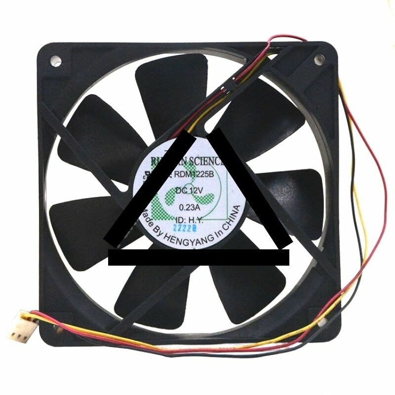 RUILIAN SCIENCE RDM1225B DC 12V 0.23A 2 Wires / 3 Wires Axial Cooling Fan