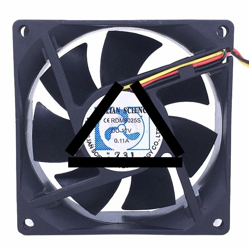 RUILIAN SCIENCE RDM8025S DC 12V 0.11A 8025 Axial Cooling Fan