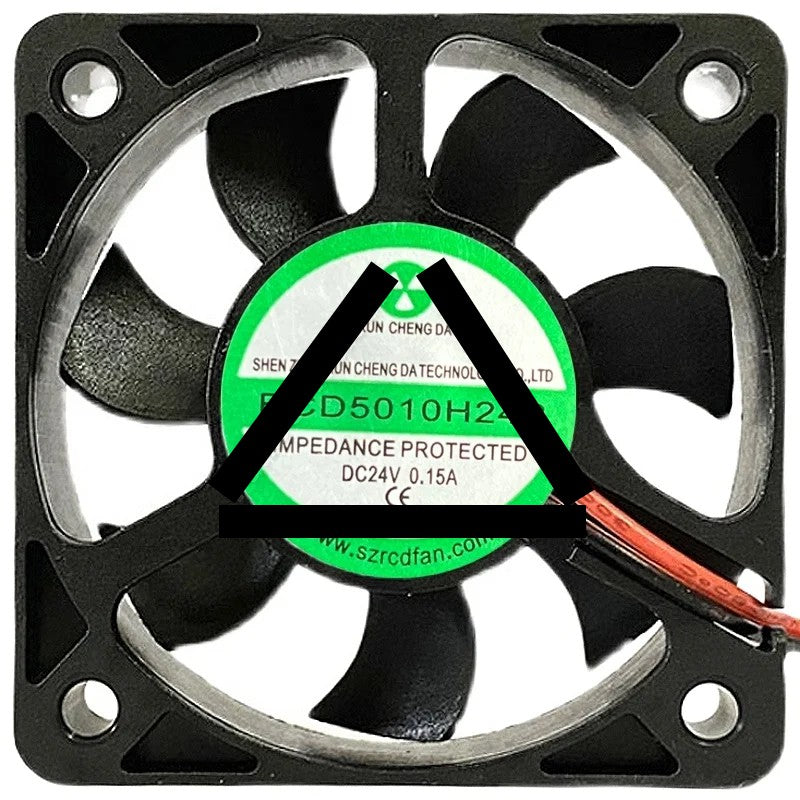 RUN CHENG DA RCD5010H24B DC 24V 0.15A 2 Wires Axial Cooling Fan