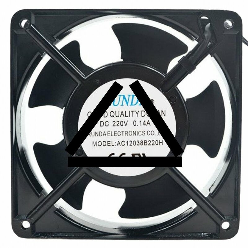 RUNDA AC12038B220H AC 220V 0.14A 2 Wires Axial Cooling Fan