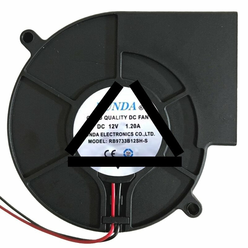 RUNDA RB9733B12SH-S DC 12V 1.20A 2 Wires Blower Cooling Fan