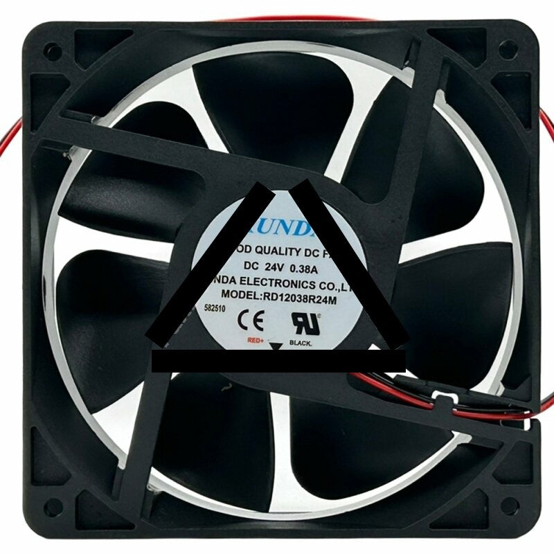 RUNDA RD12038R24M DC 24V 0.38A 2 Wires Axial Cooling Fan