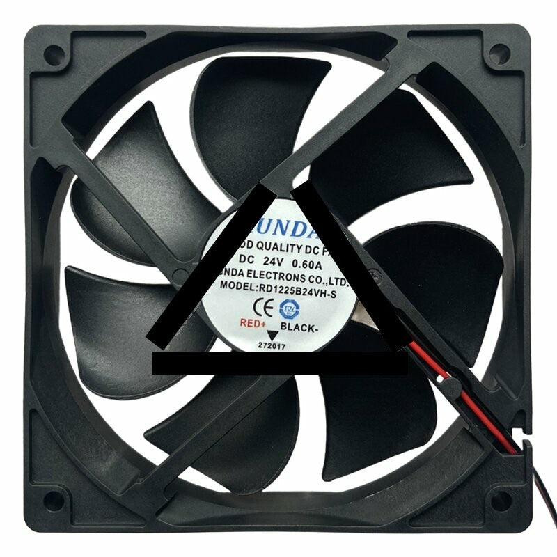 RUNDA RD1225B24VH-S DC 24V 0.60A 2 Wires Axial Cooling Fan