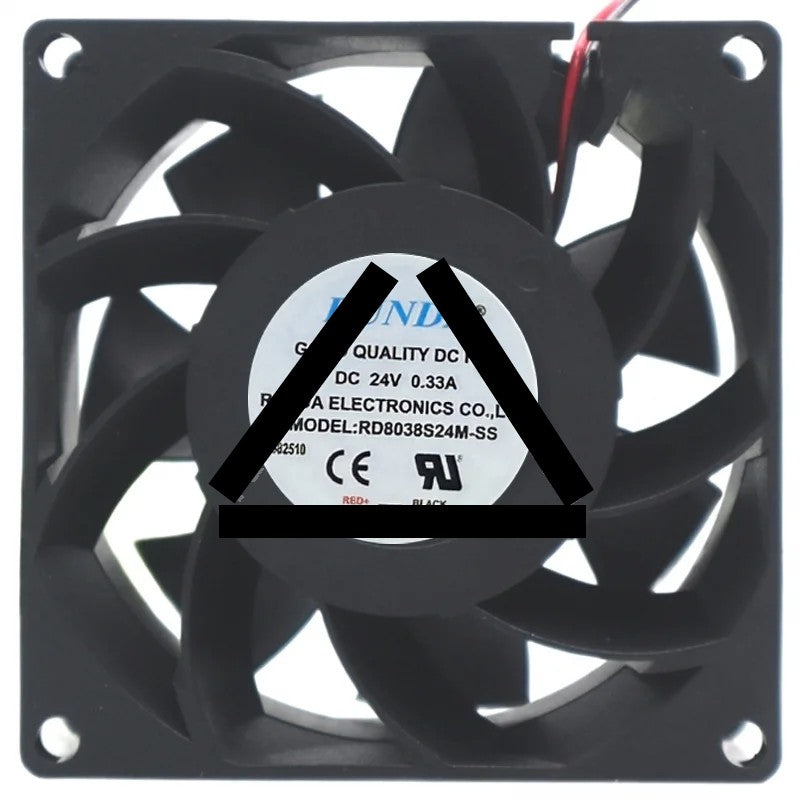 RUNDA RD8038S24M-SS 24V 0.33A 2 Wires Axial Cooling Fan