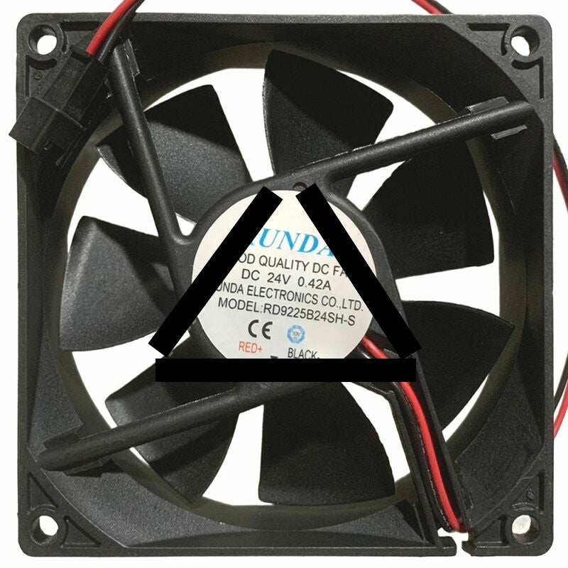 RUNDA RD9225B24SH-S DC 24V 0.42A 2 Wires Axial Cooling Fan
