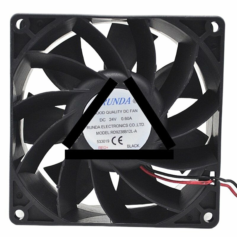 RUNDA RD9238B12L-A DC 24V 0.60A 9238 Axial Cooling Fan