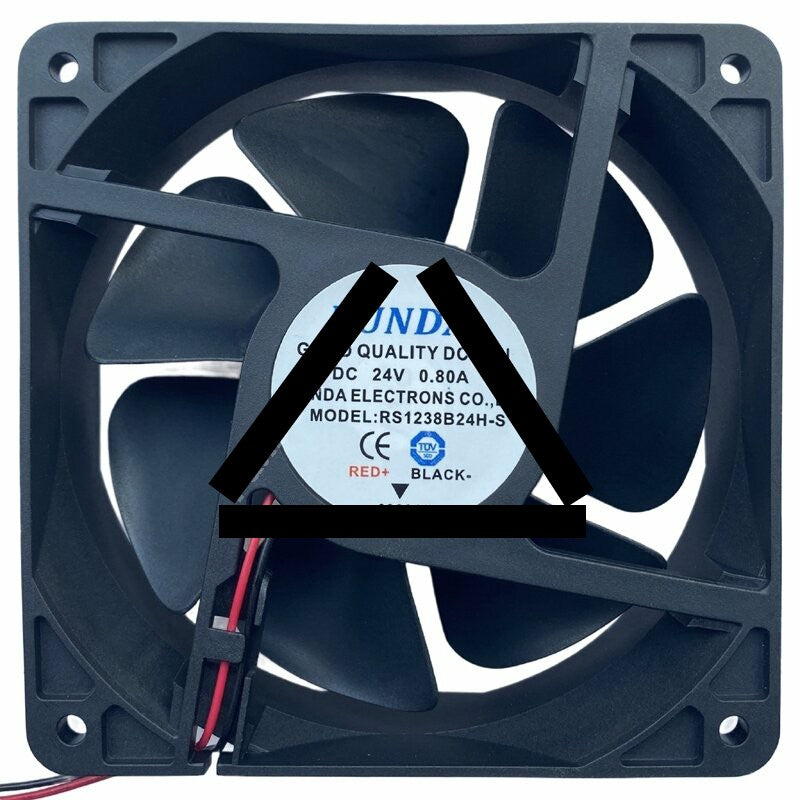 RUNDA RS1238B24H-S DC 24V 0.80A 2 Wires 12038 Axial Cooling Fan