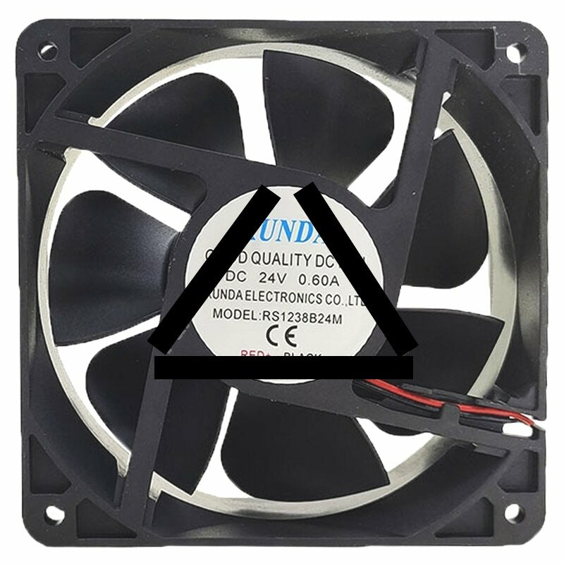 RUNDA RS1238B24M DC 24V 0.60A 2 Wires Axial Cooling Fan