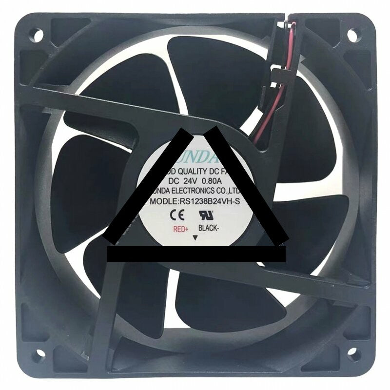 RUNDA RS1238B24VH-S DC 24V 0.80A 2 Wires Axial Cooling Fan