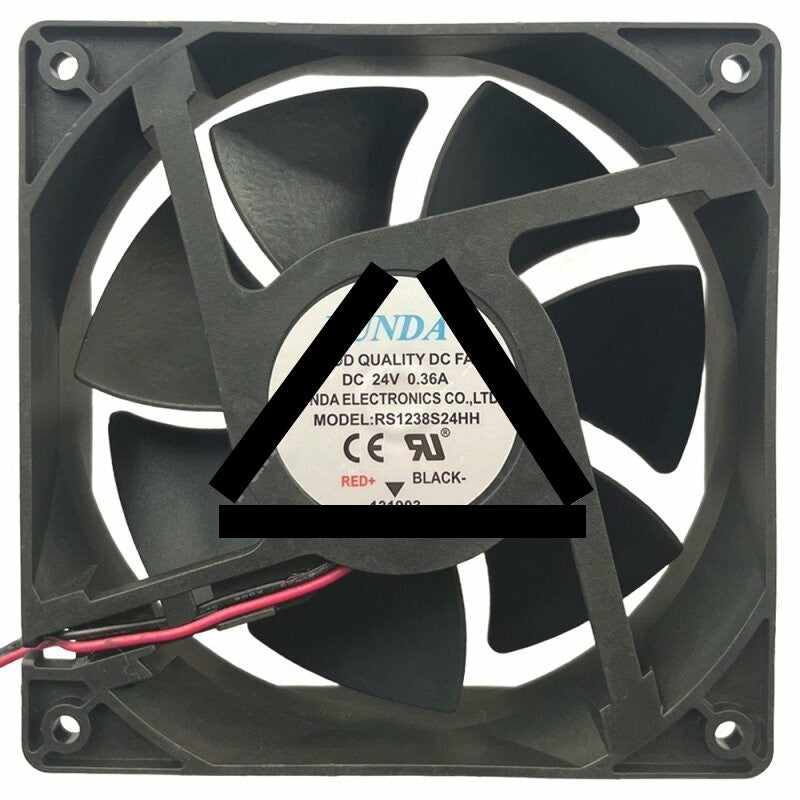 RUNDA RS1238S24HH DC 24V 0.36A 2 Wires Axial Cooling Fan