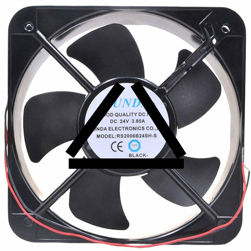 RUNDA RS2006B24SH-S DC 24V 3.80A 2 Wires Axial Cooling Fan