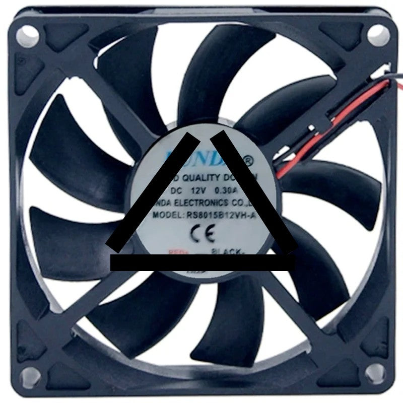 RUNDA RS8015B12VH-A DC 12V 0.30A 2 Wires Axial Cooling Fan