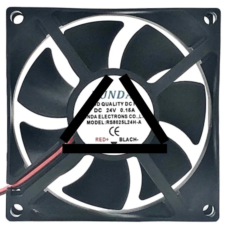 RUNDA RS8025L24H-A 24V 0.16A 2 Wires Axial Cooling Fan