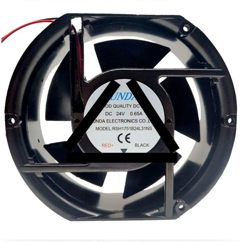 RUNDA RSH1751B24L31NS DC 24V 0.65A 2 Wires Axial Cooling Fan