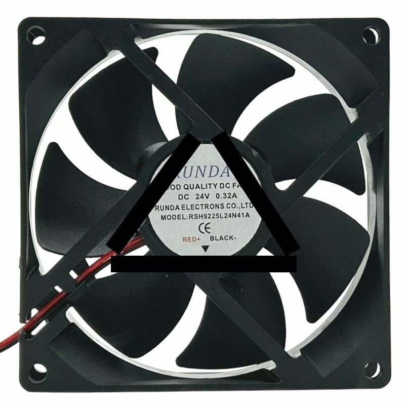 RUNDA RSH9225L24N41A DC 24V 0.32A 2 Wires Axial Cooling Fan