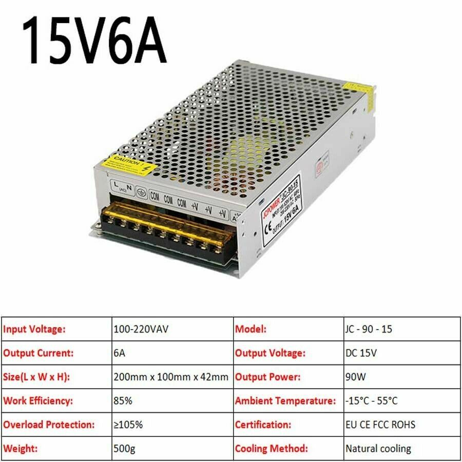 3V/5V/9V/12V/13.8V~48V 10W~3500W DC Regulated Switching Power Supply
