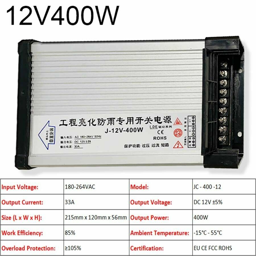 3V/5V/9V/12V/13.8V~48V 10W~3500W DC Regulated Switching Power Supply
