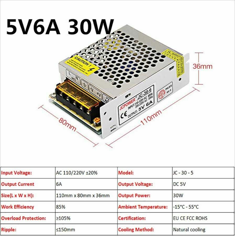3V/5V/9V/12V/13.8V~48V 10W~3500W DC Regulated Switching Power Supply