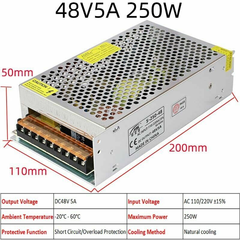 3V/5V/9V/12V/13.8V~48V 10W~3500W DC Regulated Switching Power Supply