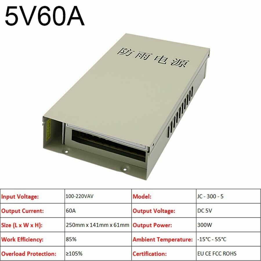 3V/5V/9V/12V/13.8V~48V 10W~3500W DC Regulated Switching Power Supply