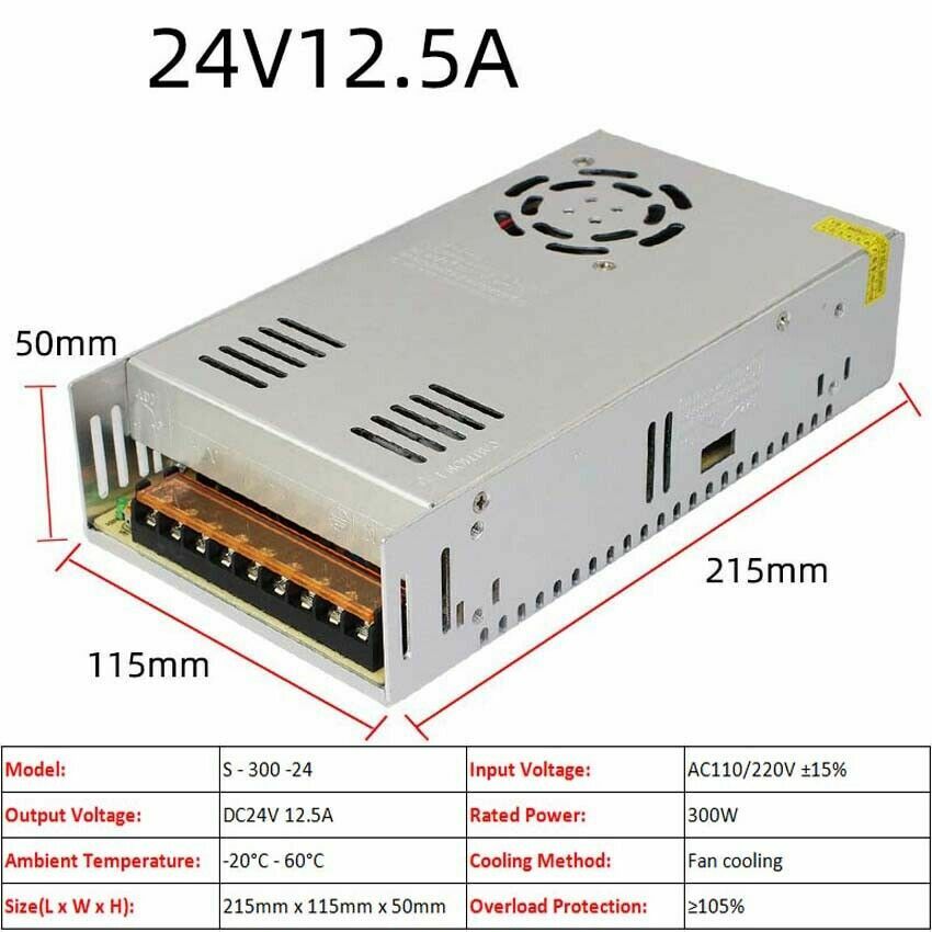 3V/5V/9V/12V/13.8V~48V 10W~3500W DC Regulated Switching Power Supply