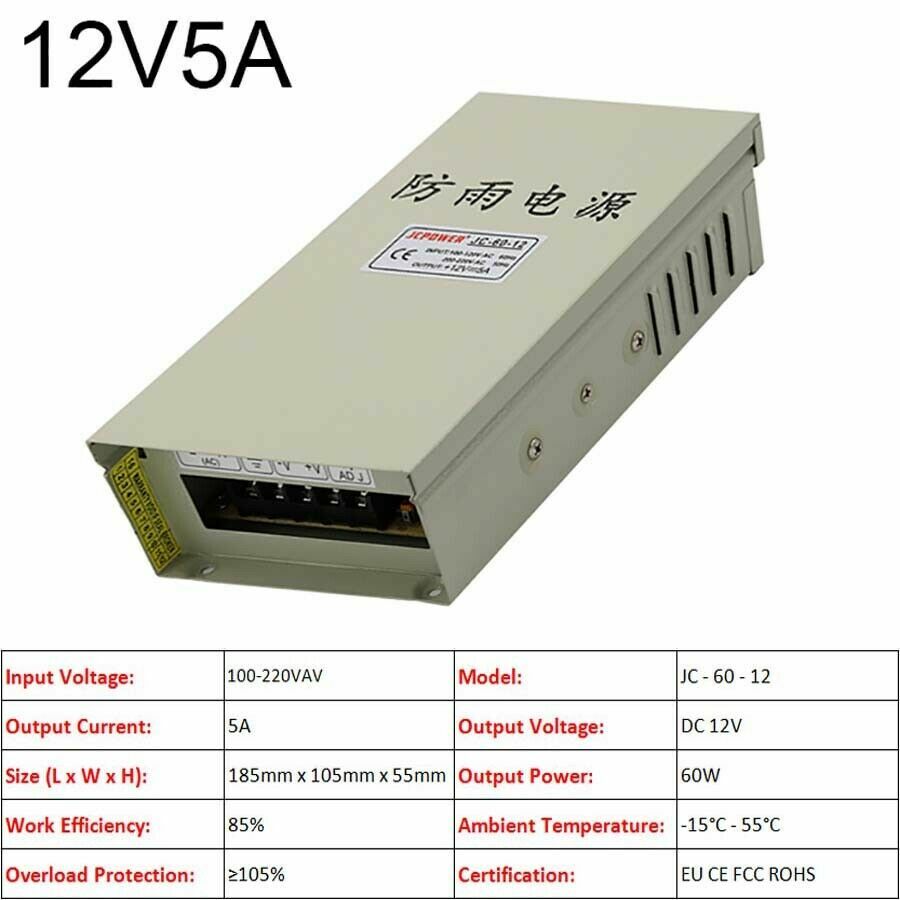 3V/5V/9V/12V/13.8V~48V 10W~3500W DC Regulated Switching Power Supply