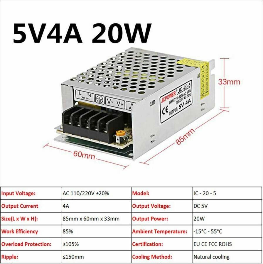 3V/5V/9V/12V/13.8V~48V 10W~3500W DC Regulated Switching Power Supply