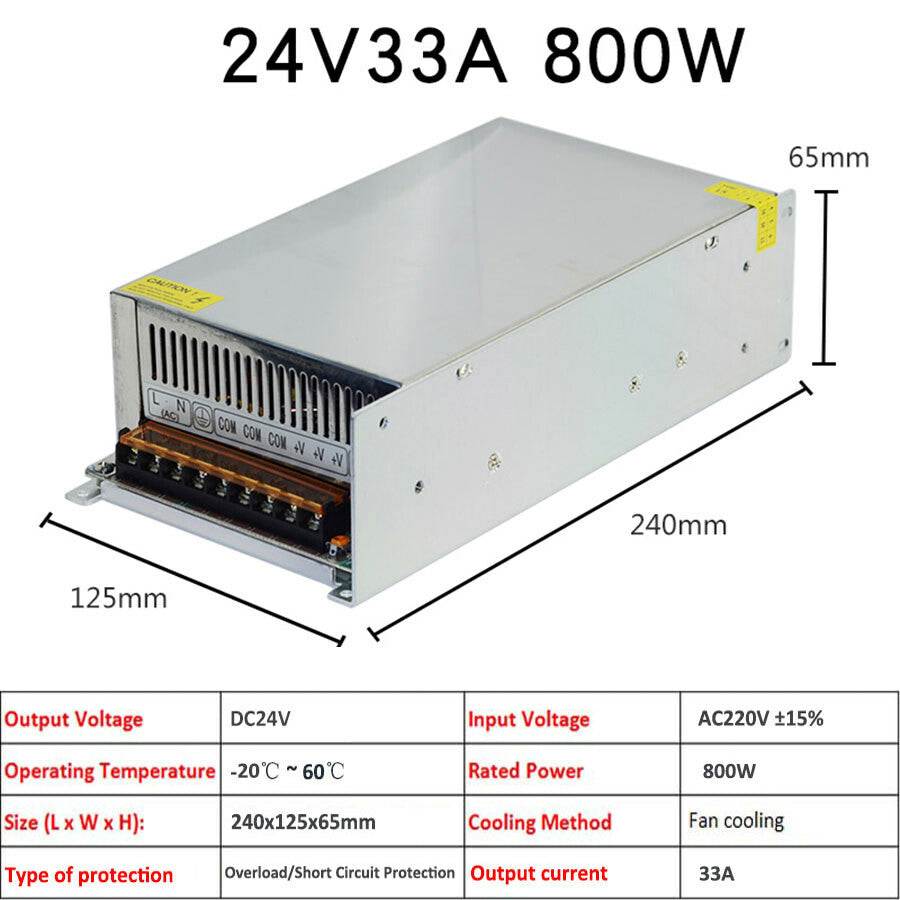 3V/5V/9V/12V/13.8V~48V 10W~3500W DC Regulated Switching Power Supply