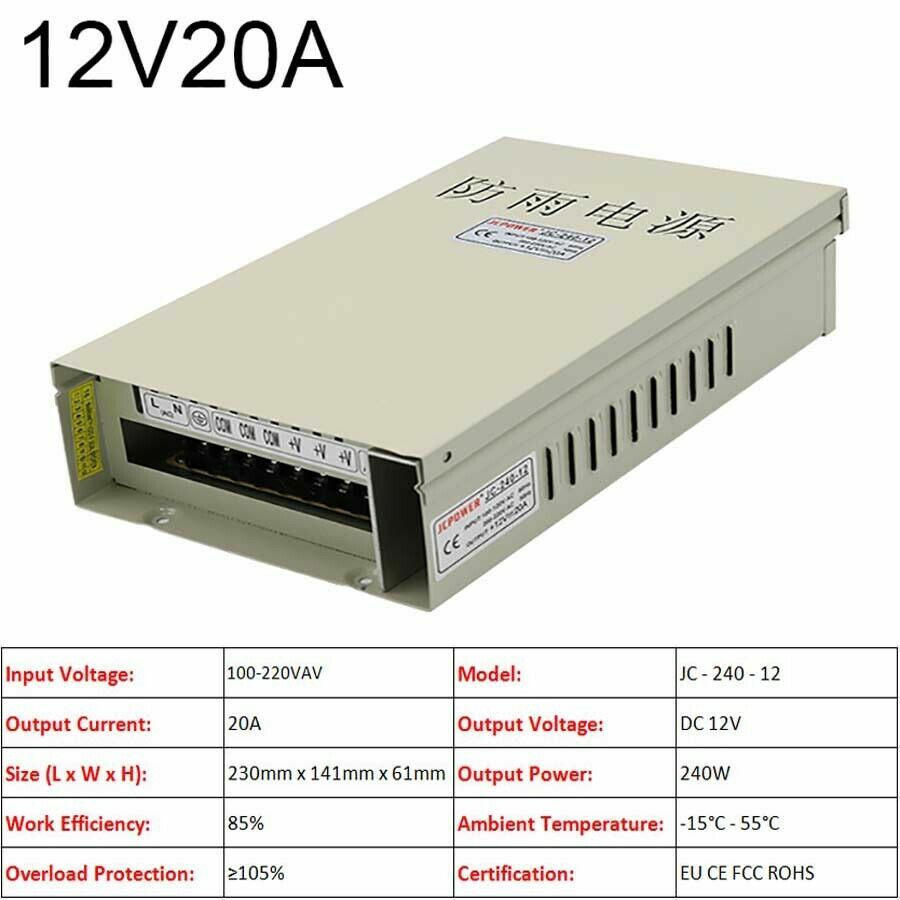 3V/5V/9V/12V/13.8V~48V 10W~3500W DC Regulated Switching Power Supply