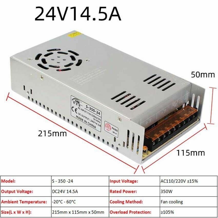 3V/5V/9V/12V/13.8V~48V 10W~3500W DC Regulated Switching Power Supply
