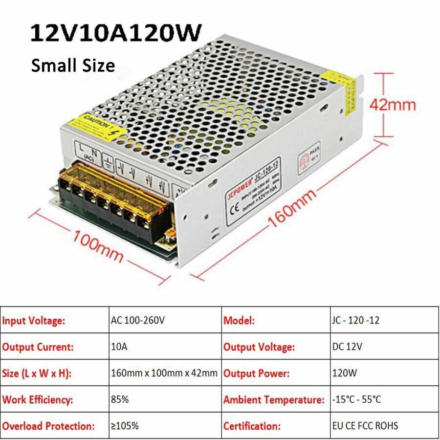 3V/5V/9V/12V/13.8V~48V 10W~3500W DC Regulated Switching Power Supply
