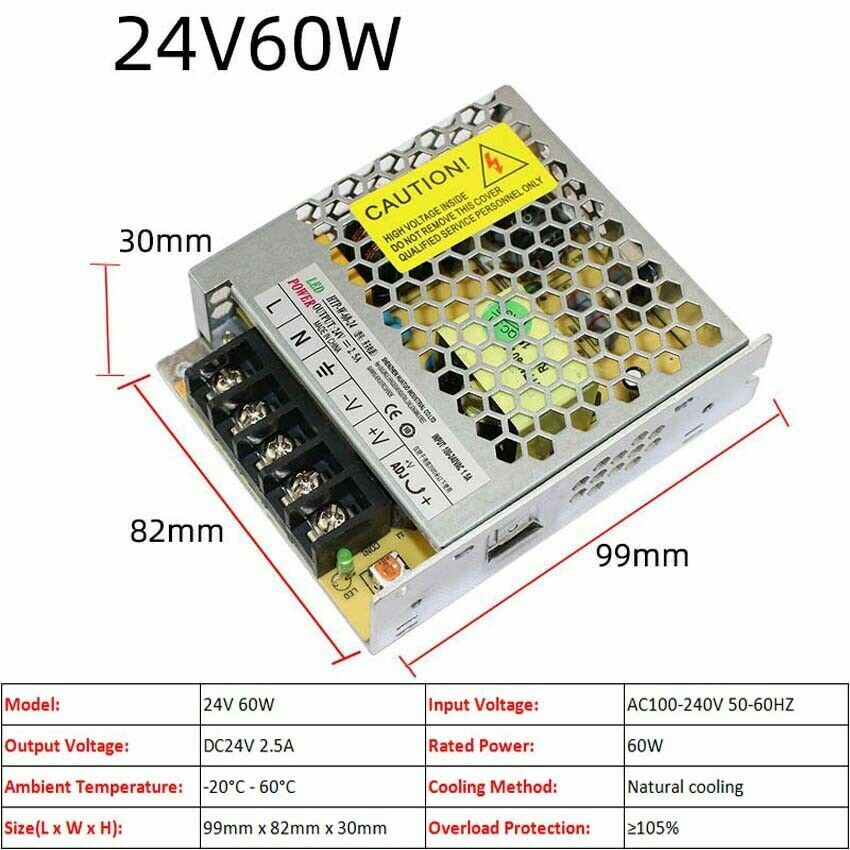 3V/5V/9V/12V/13.8V~48V 10W~3500W DC Regulated Switching Power Supply