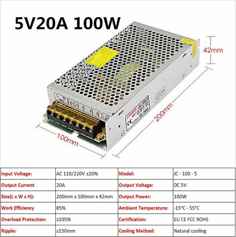 3V/5V/9V/12V/13.8V~48V 10W~3500W DC Regulated Switching Power Supply