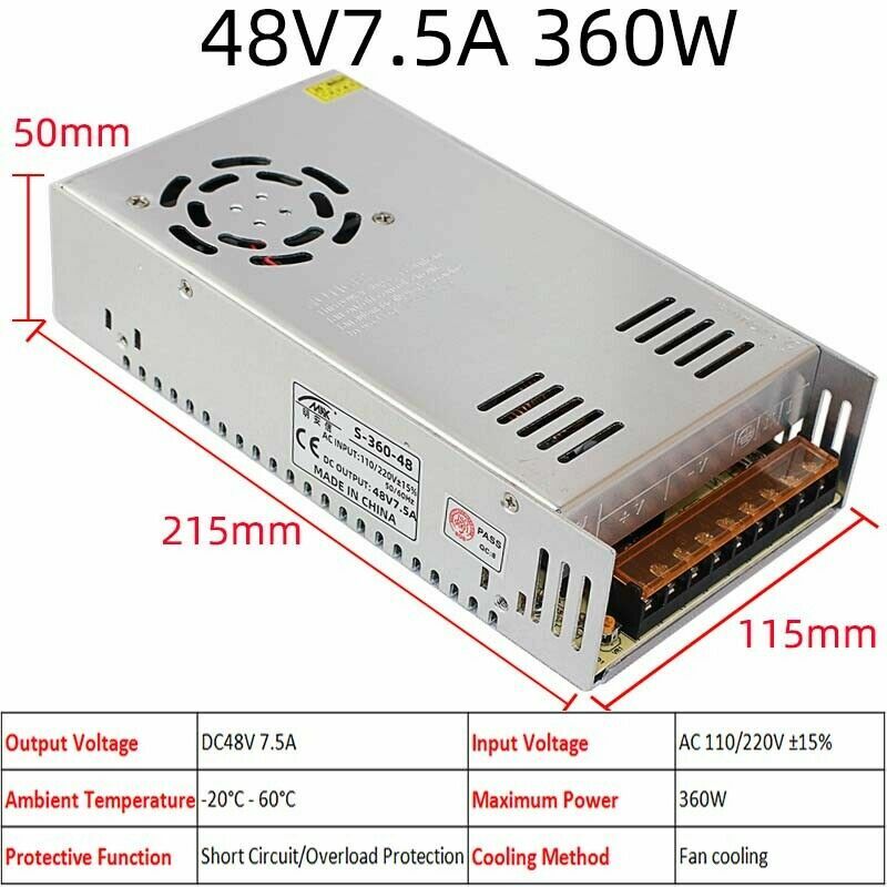 3V/5V/9V/12V/13.8V~48V 10W~3500W DC Regulated Switching Power Supply