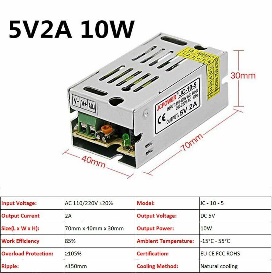 3V/5V/9V/12V/13.8V~48V 10W~3500W DC Regulated Switching Power Supply