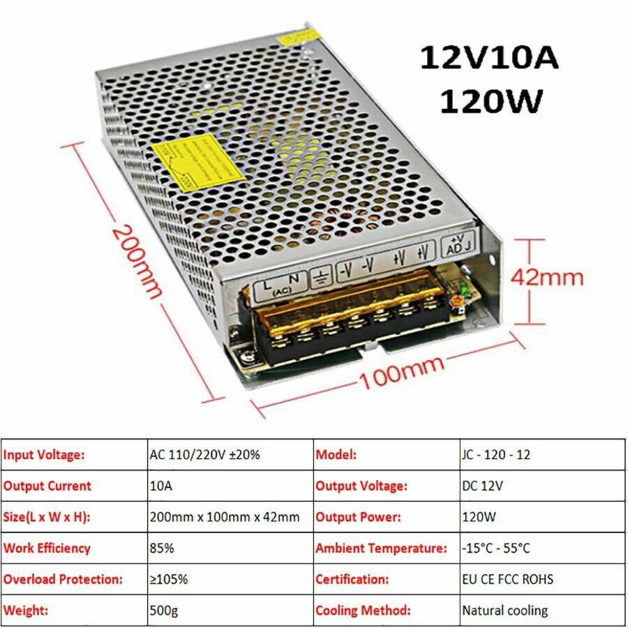 3V/5V/9V/12V/13.8V~48V 10W~3500W DC Regulated Switching Power Supply
