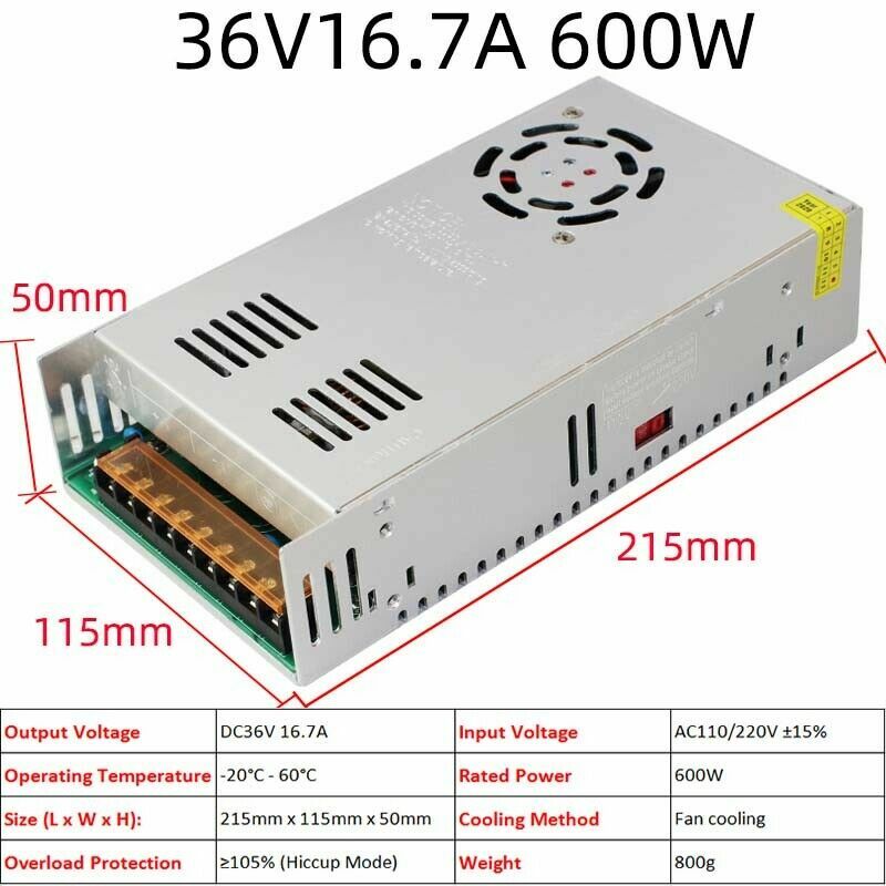 3V/5V/9V/12V/13.8V~48V 10W~3500W DC Regulated Switching Power Supply
