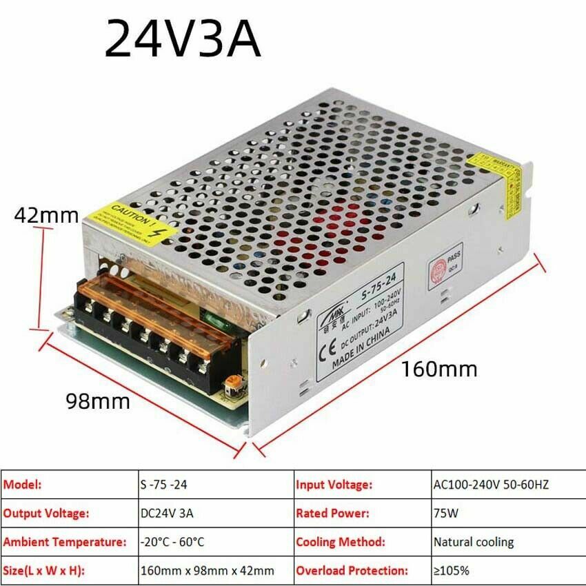 3V/5V/9V/12V/13.8V~48V 10W~3500W DC Regulated Switching Power Supply