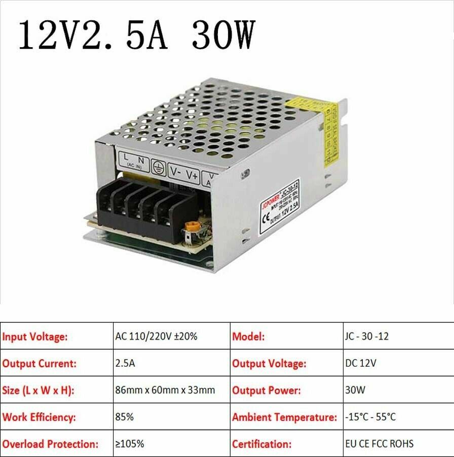 3V/5V/9V/12V/13.8V~48V 10W~3500W DC Regulated Switching Power Supply