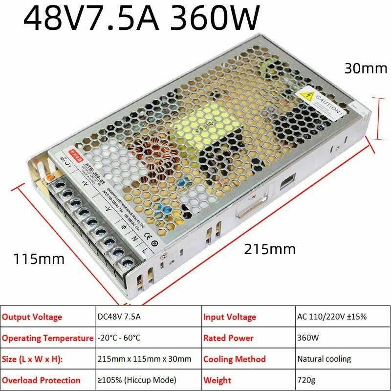 3V/5V/9V/12V/13.8V~48V 10W~3500W DC Regulated Switching Power Supply
