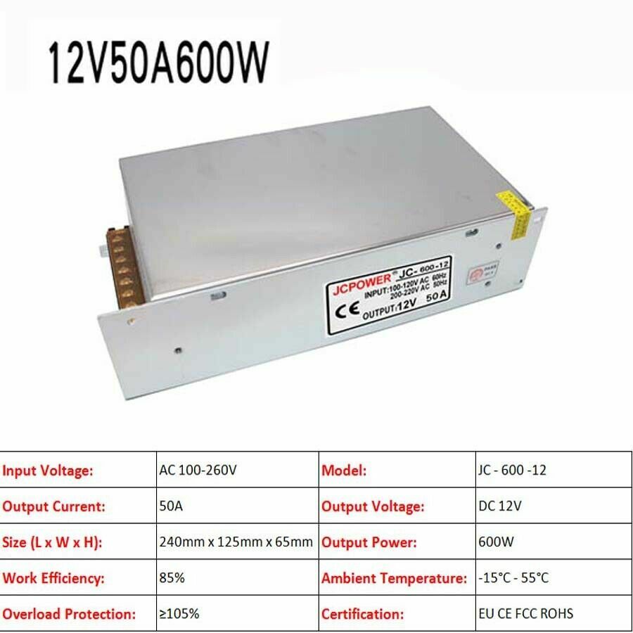 3V/5V/9V/12V/13.8V~48V 10W~3500W DC Regulated Switching Power Supply