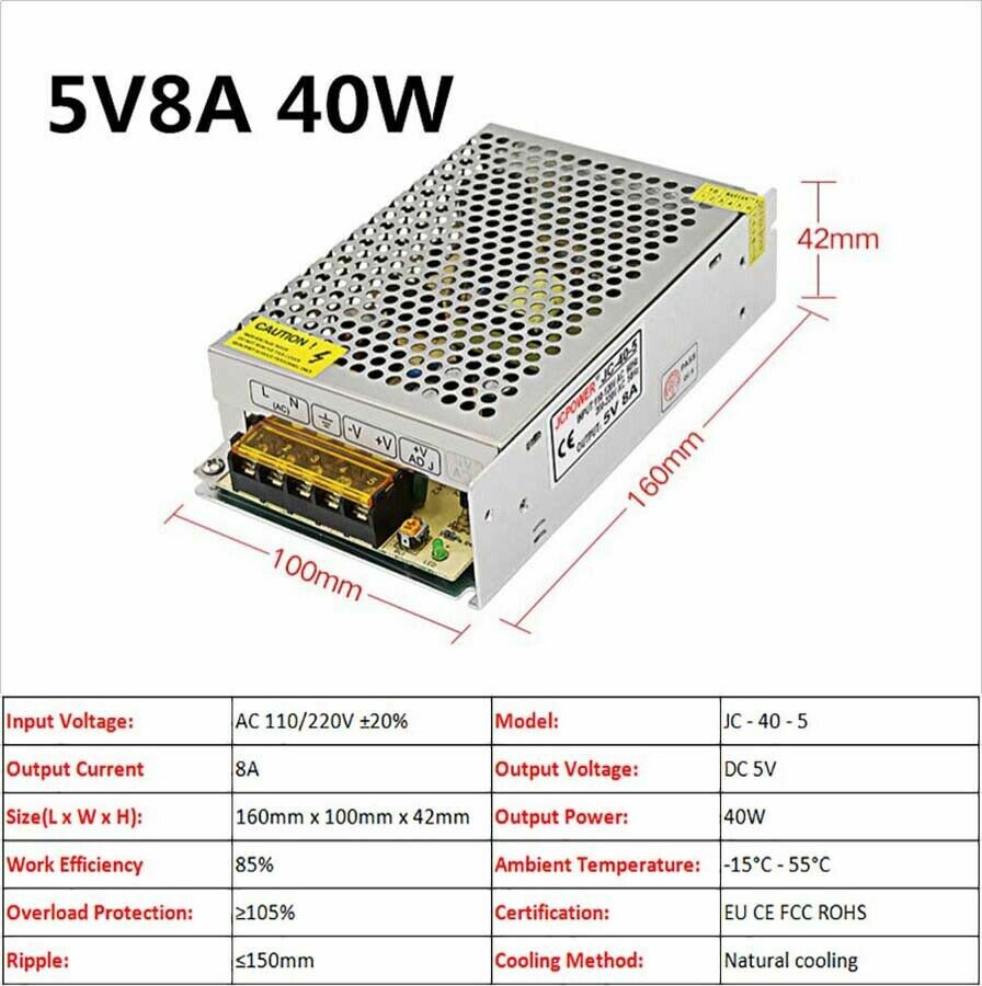 3V/5V/9V/12V/13.8V~48V 10W~3500W DC Regulated Switching Power Supply