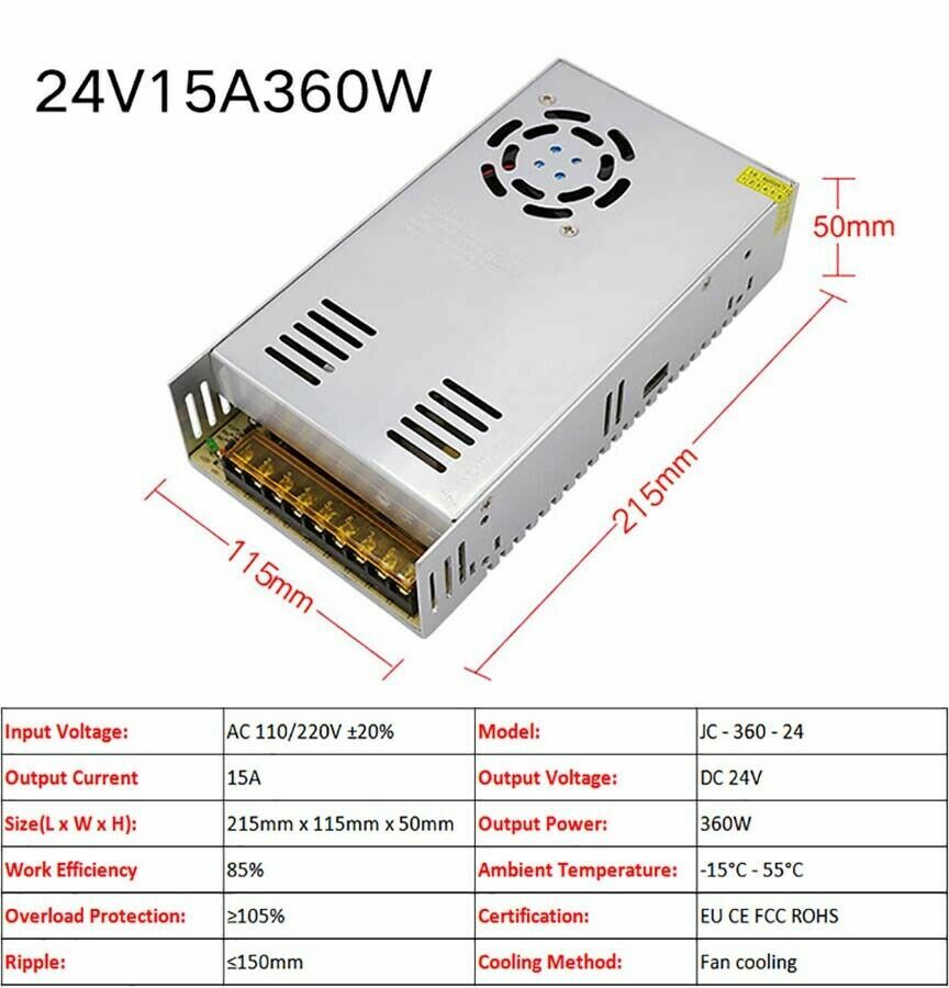 3V/5V/9V/12V/13.8V~48V 10W~3500W DC Regulated Switching Power Supply