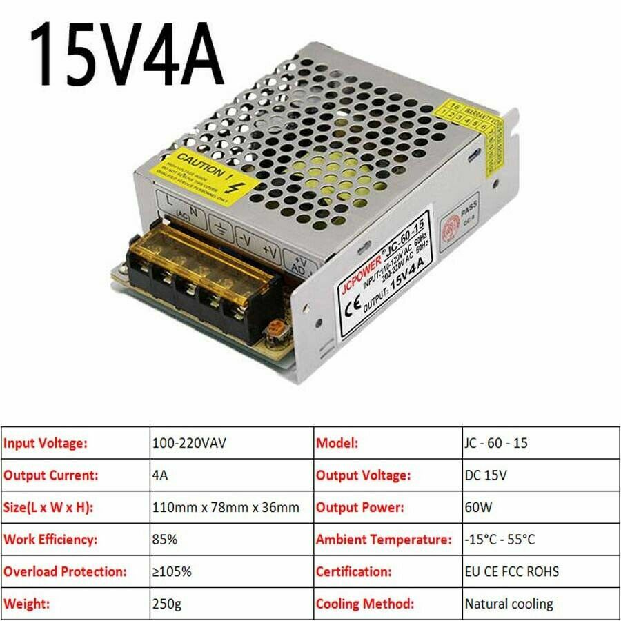 3V/5V/9V/12V/13.8V~48V 10W~3500W DC Regulated Switching Power Supply