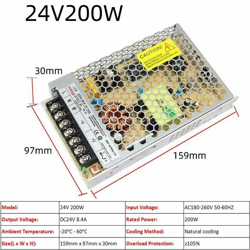 3V/5V/9V/12V/13.8V~48V 10W~3500W DC Regulated Switching Power Supply